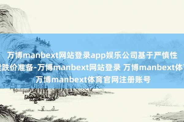万博manbext网站登录app娱乐公司基于严慎性原则计提了存货跌价准备-万博manbext网站登录 万博manbext体育官网注册账号